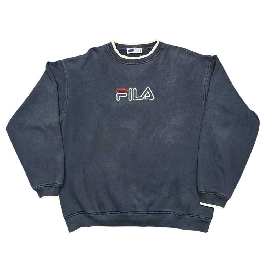 Vintage 90's Faded FILA Embroidery Sweatshirt (XL)