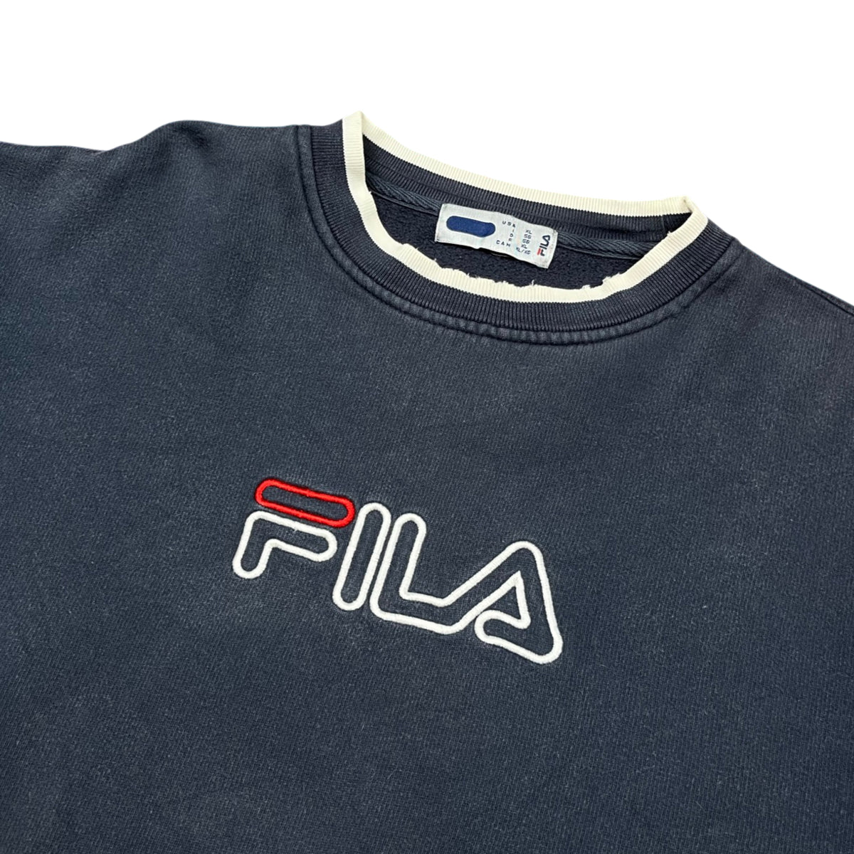 Vintage 90's Faded FILA Embroidery Sweatshirt (XL)