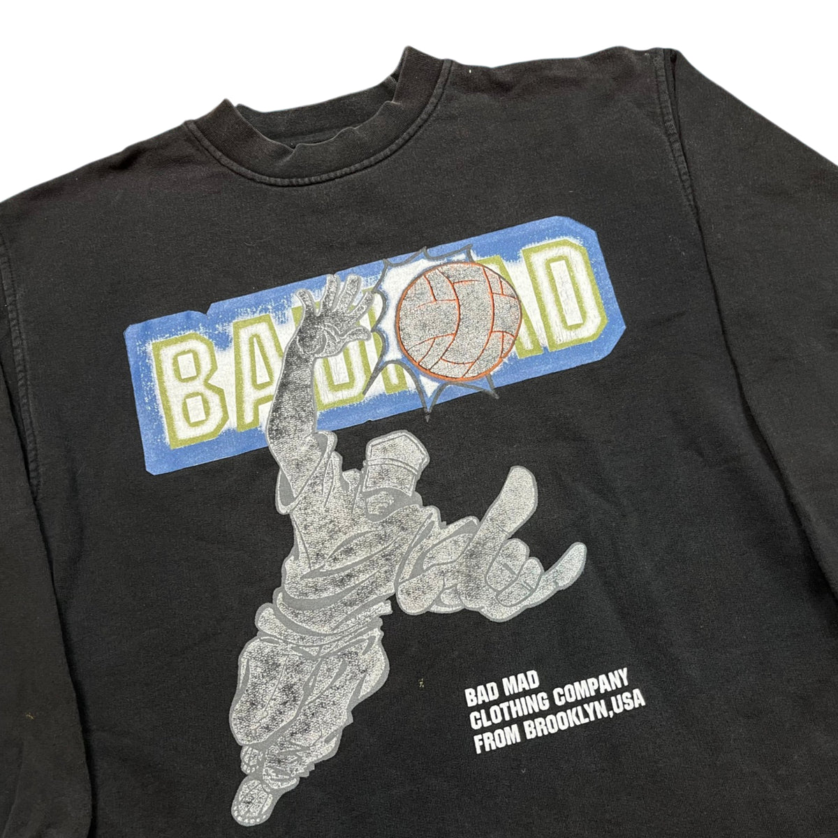 Vintage 90's Bad & MAD USA Basketball Graphic Sweatshirt (S)