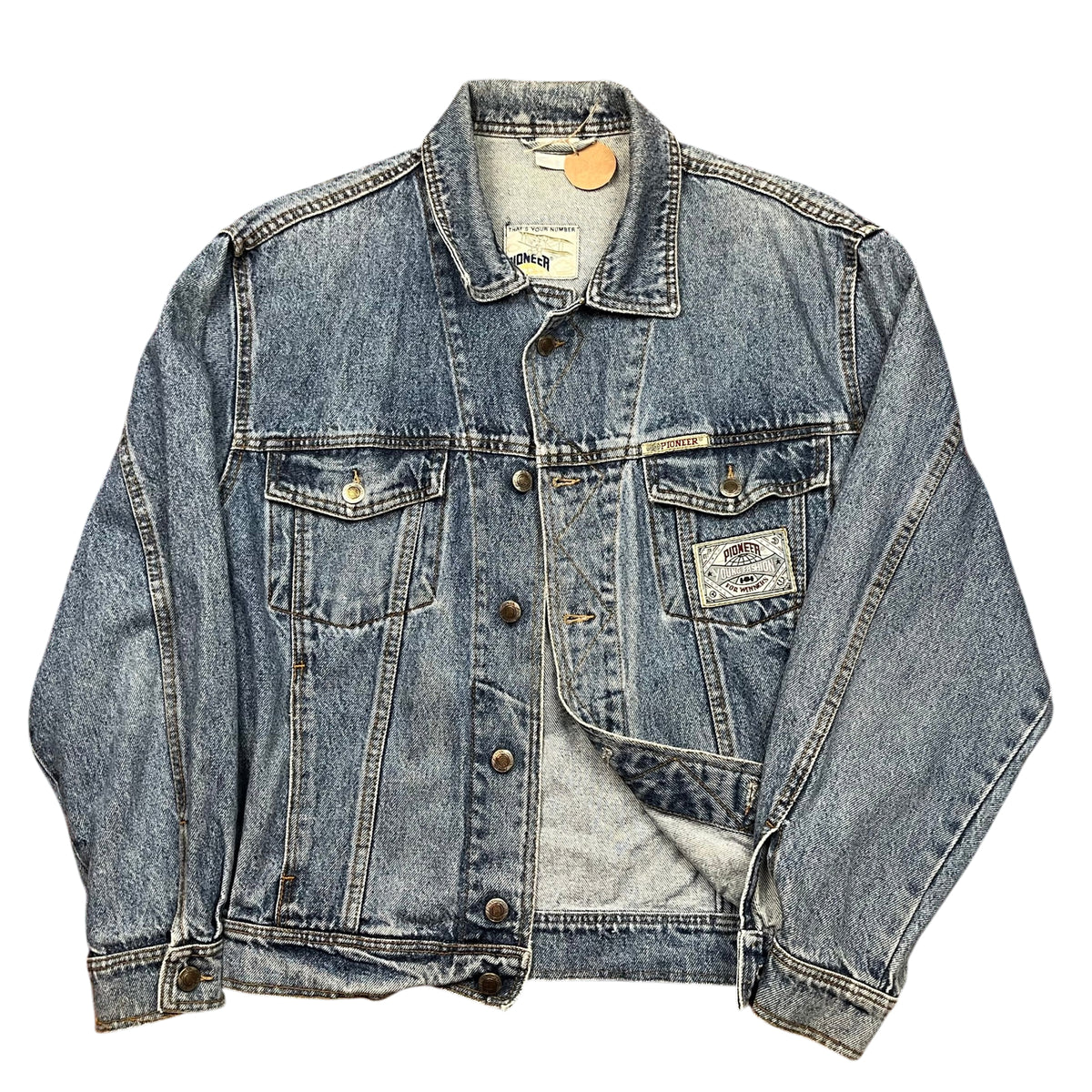 Vintage 90's Embroidery Pioneer Denim Jacket (L)