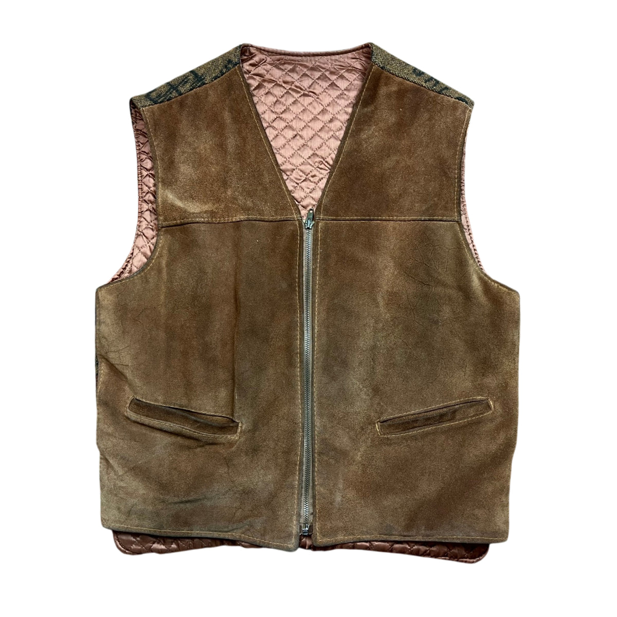 Vintage 90's C&A Leather Boxy Vest (S-M)