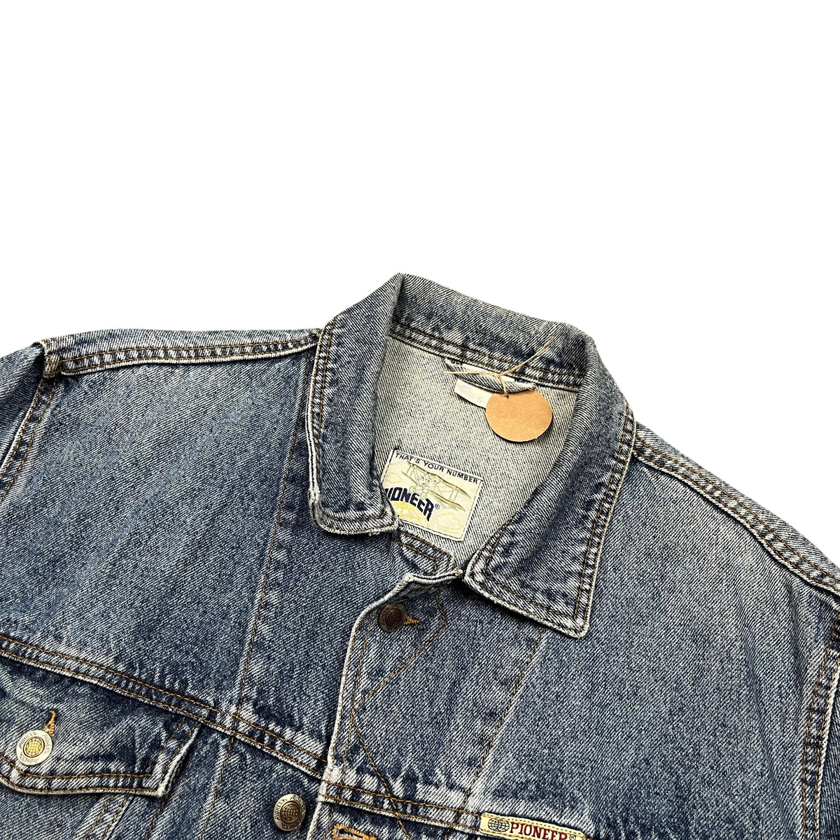 Vintage 90's Embroidery Pioneer Denim Jacket (L)