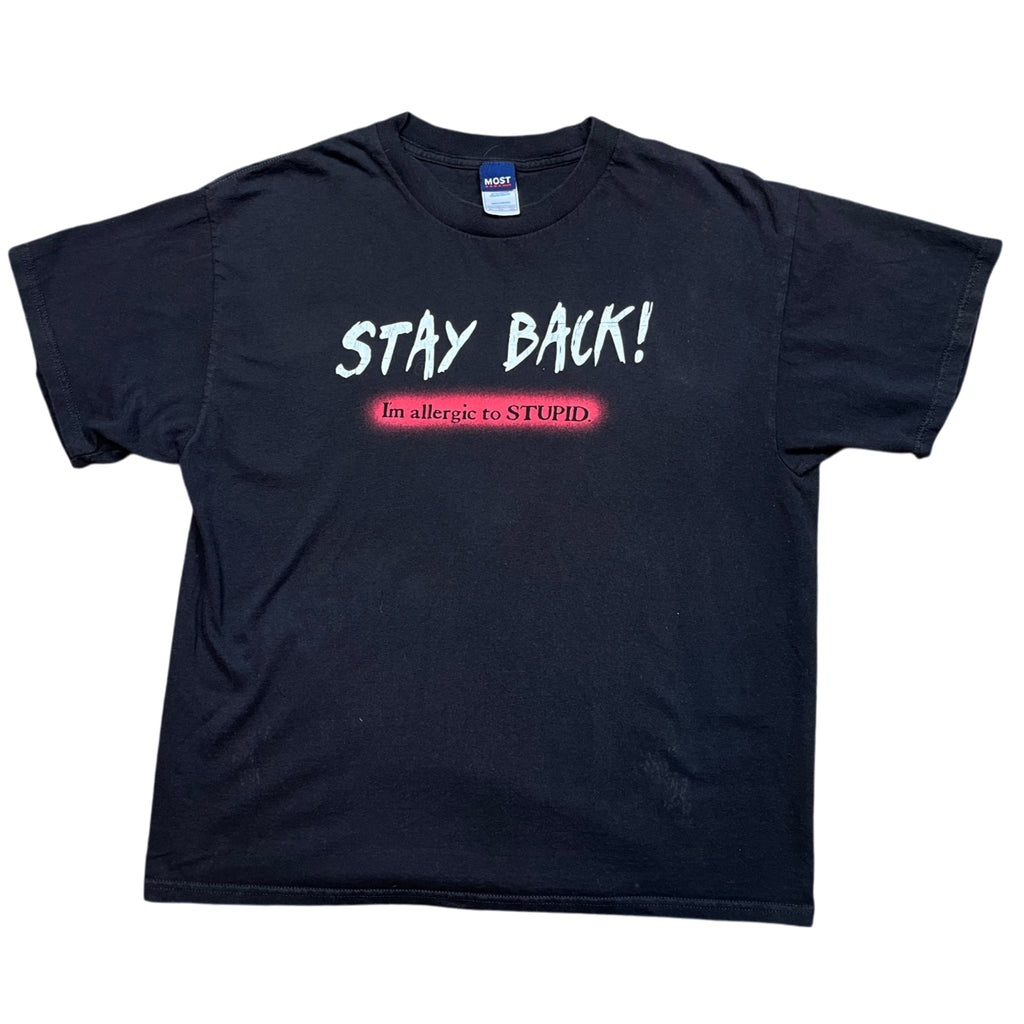Vintage 90's MOST Stay Back! Graphic Humor T-shirt (XL)