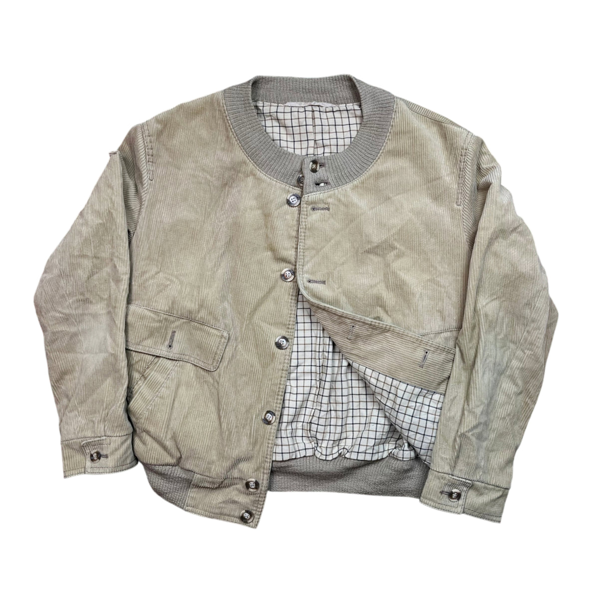 Vintage 90's Corduroy Button Up Boxy Jacket (S)