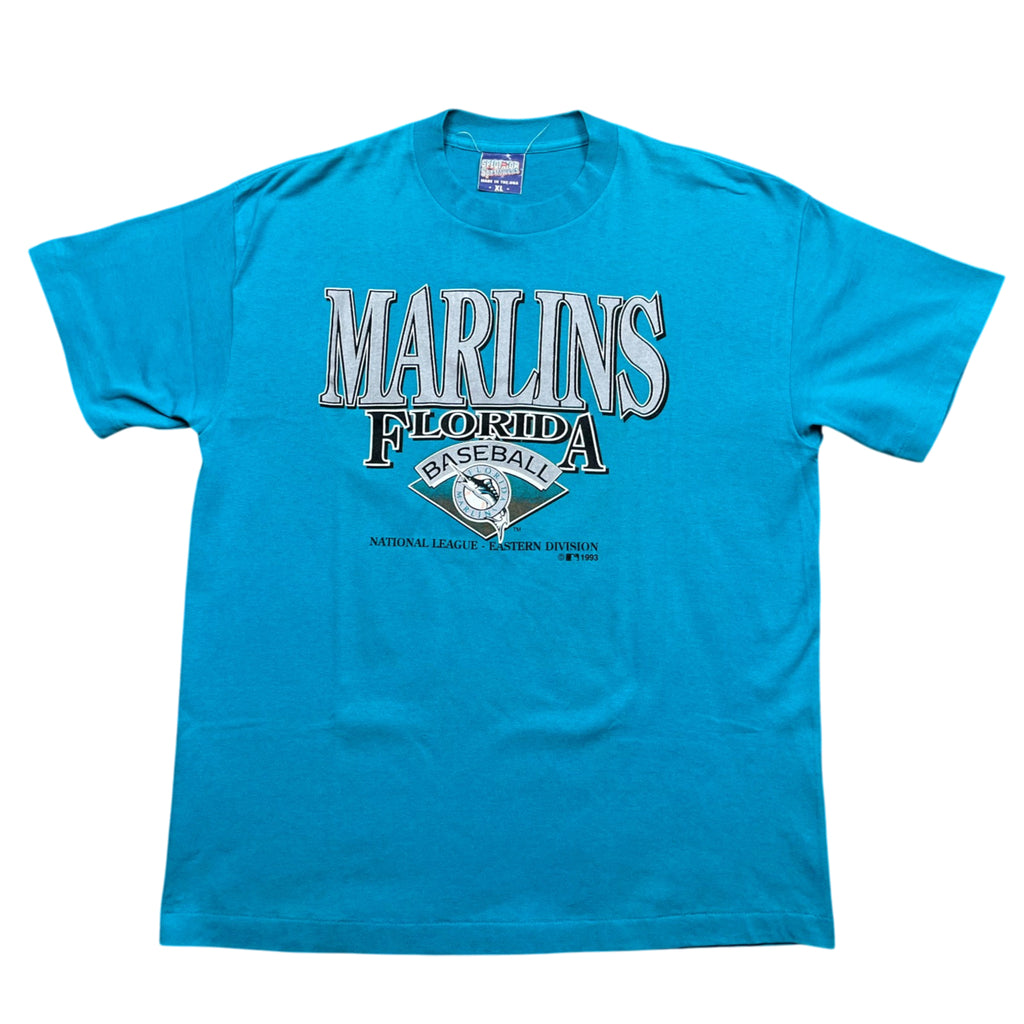 Vintage 90's Marlins Florida Baseball Single Stitched T-shirt (XL)