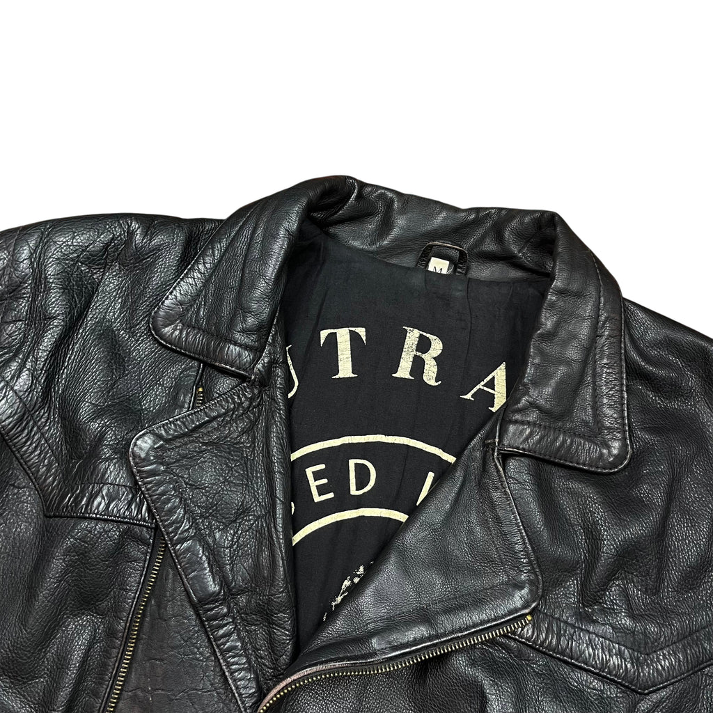 Vintage Outrage Aviator Motorcycle Leather Jacket (M)