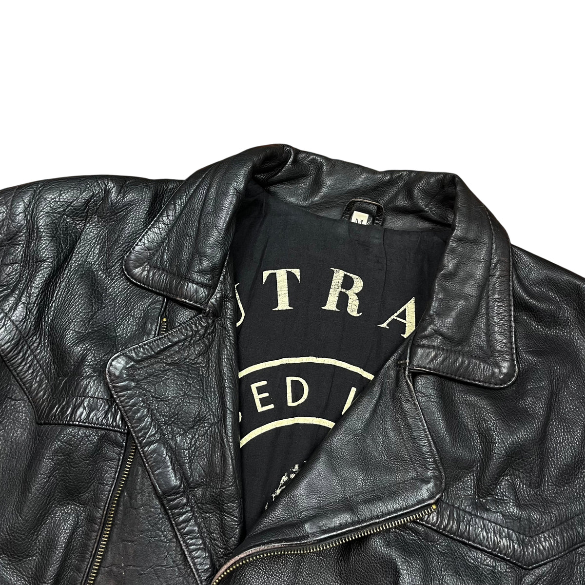 Vintage Outrage Aviator Motorcycle Leather Jacket (M)