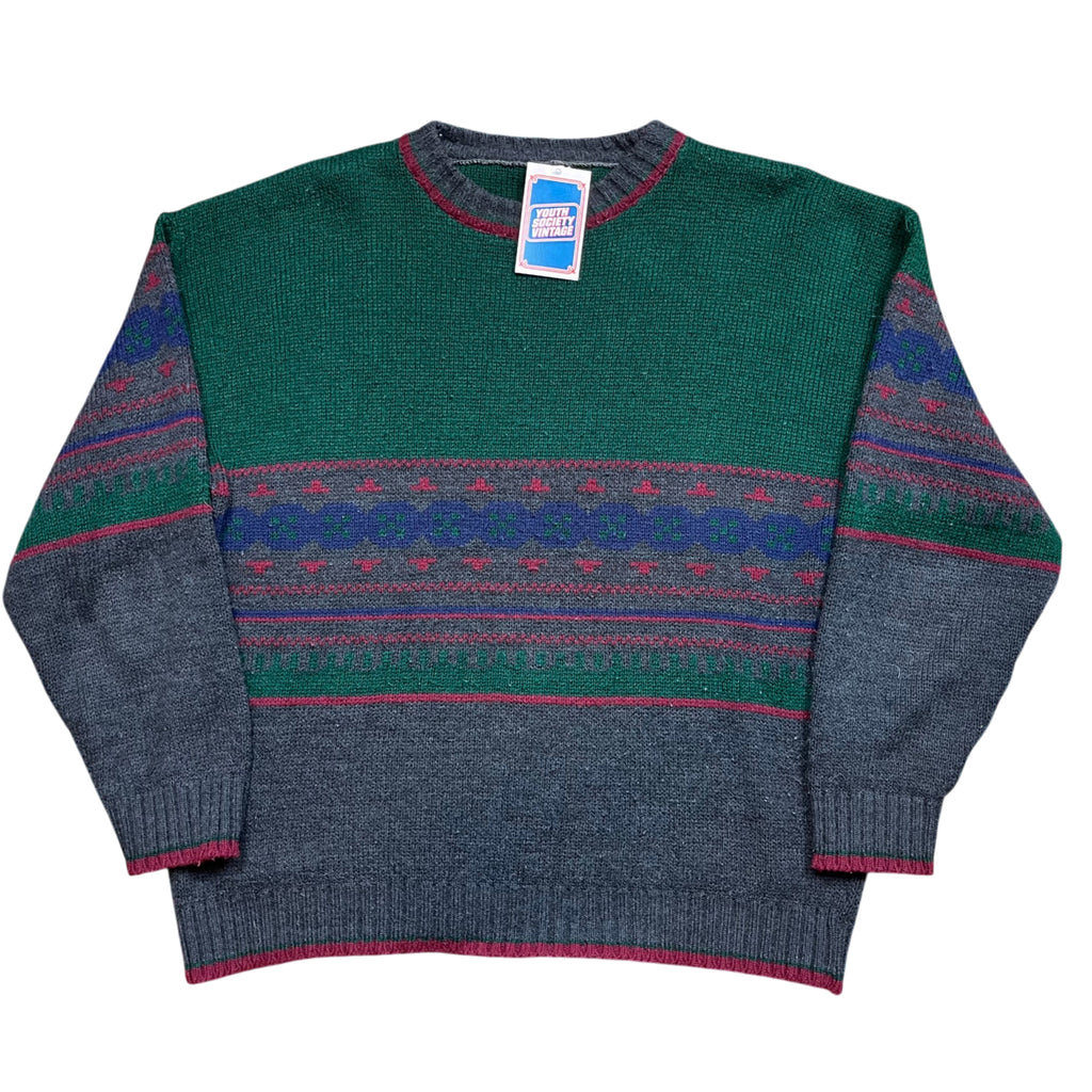 Vintage 1980's Hippie Knitted Sweater (M)