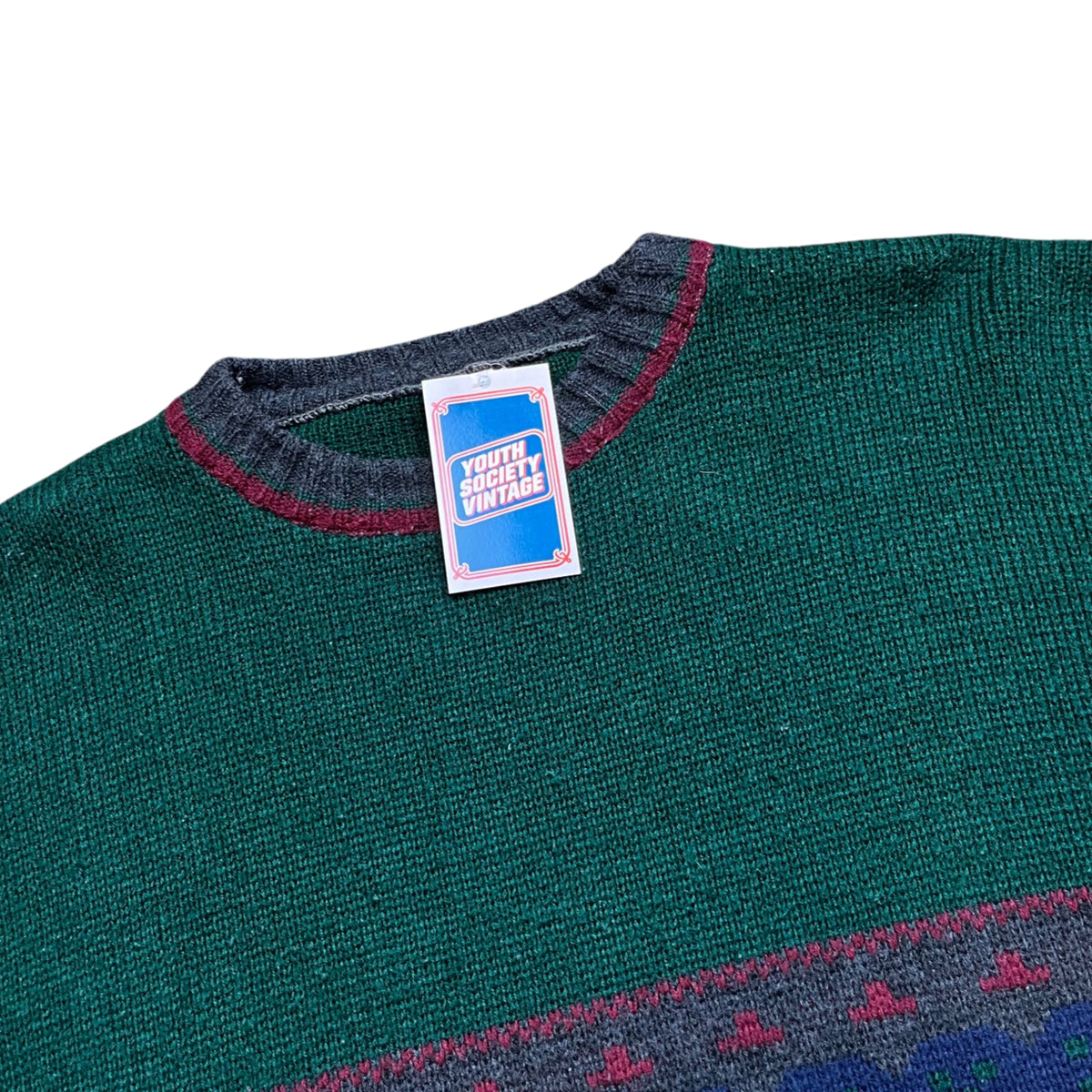 Vintage 1980's Hippie Knitted Sweater (M)