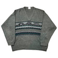 Vintage 90's Generic V-Neck Wool Blend Sweater (M-L)