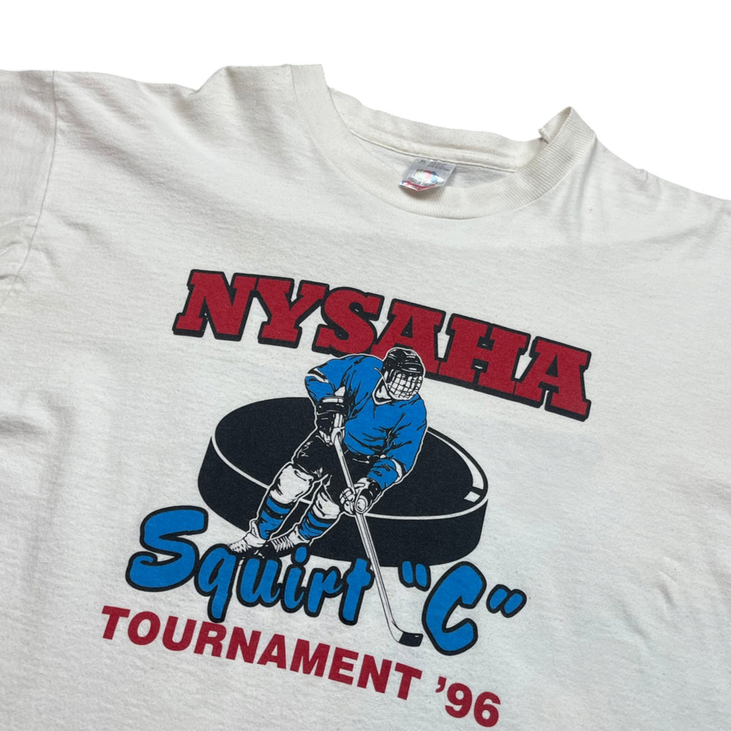Vintage 1996 Single Stitched Hockey Graphic T-shirt (XL)