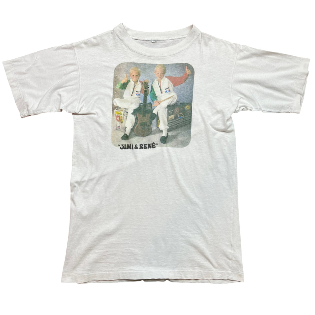 Vintage 1980's Jimi and Rene Graphic Band t-shirt (S-M)
