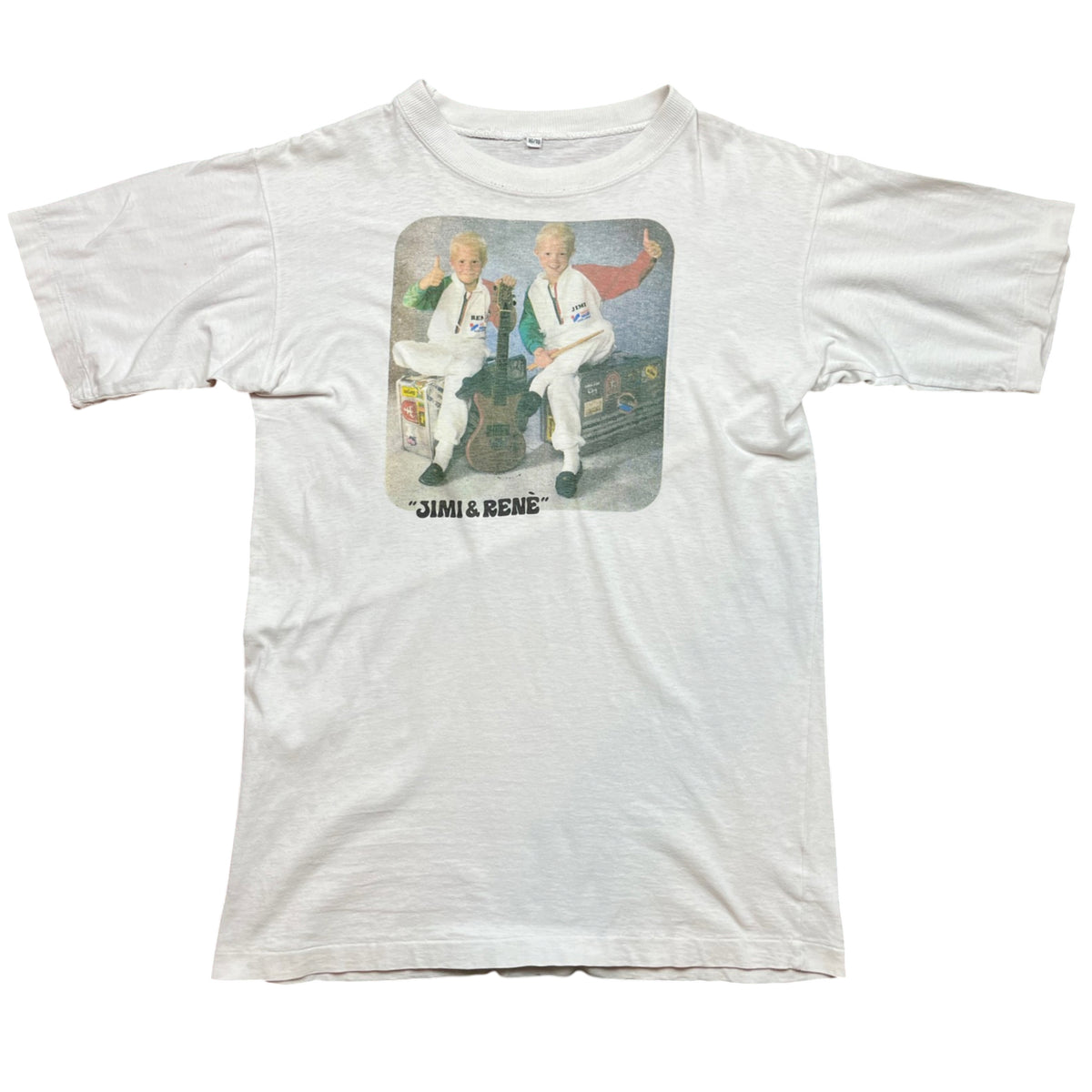 Vintage 1980's Jimi and Rene Graphic Band t-shirt (S-M)