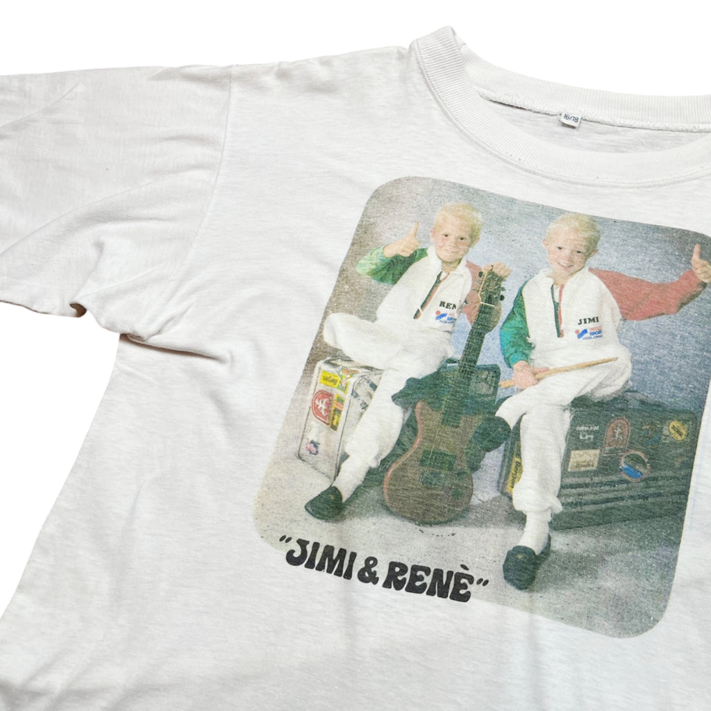 Vintage 1980's Jimi and Rene Graphic Band t-shirt (S-M)