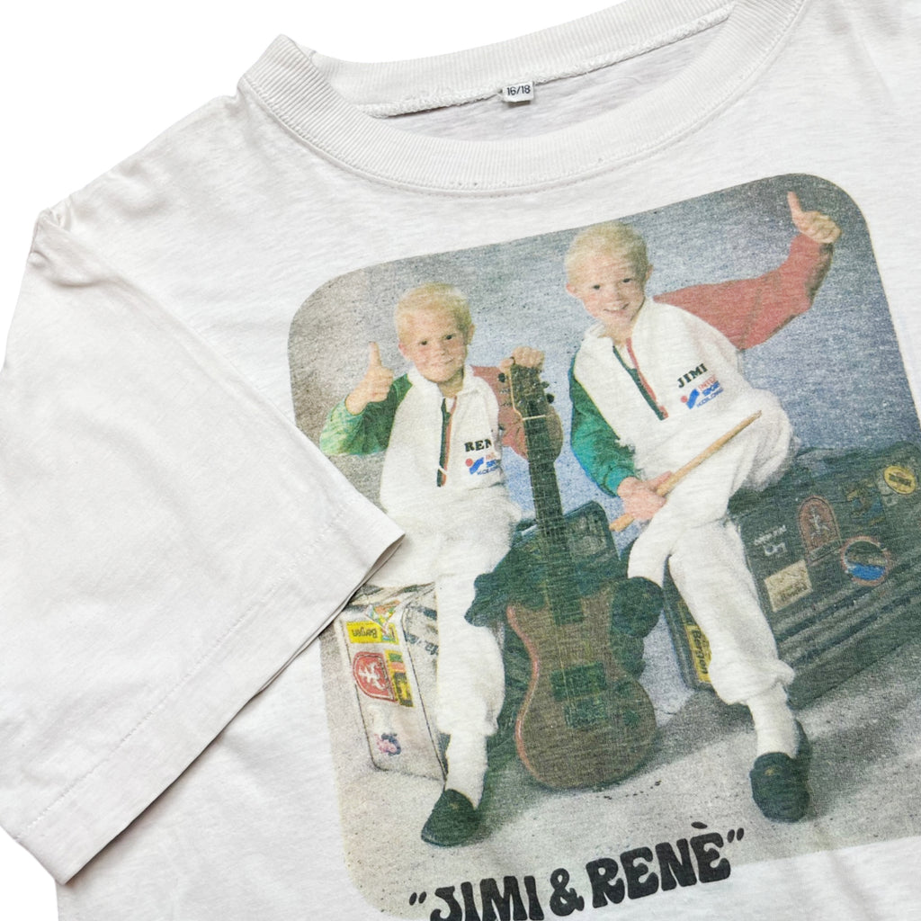 Vintage 1980's Jimi and Rene Graphic Band t-shirt (S-M)