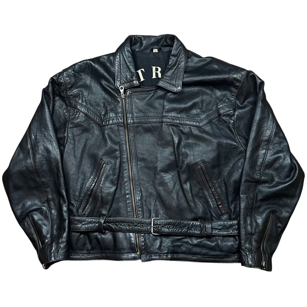 Vintage Outrage Aviator Motorcycle Leather Jacket (M)