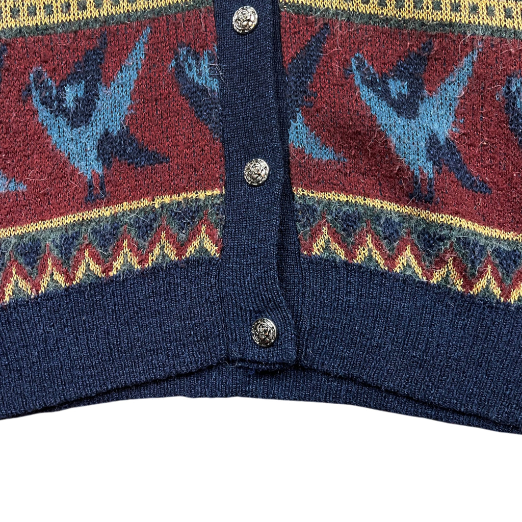 Vintage 90's Hunter Pattern Wool Sweater Cardigan (M-L)
