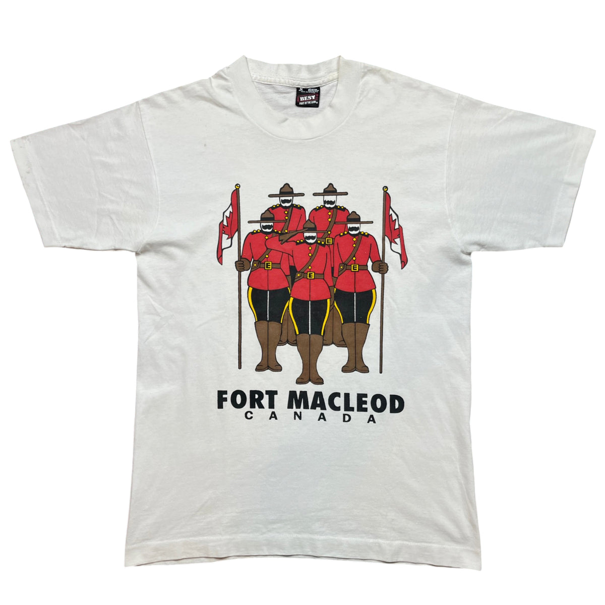 Vintage 90's Single Stitched Fort Macleod Graphic T-shirt (M)