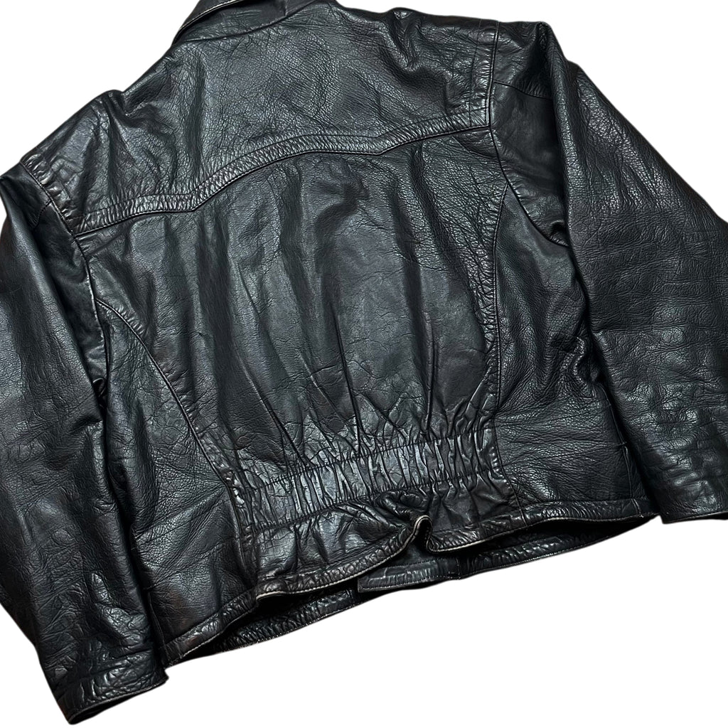 Vintage Outrage Aviator Motorcycle Leather Jacket (M)