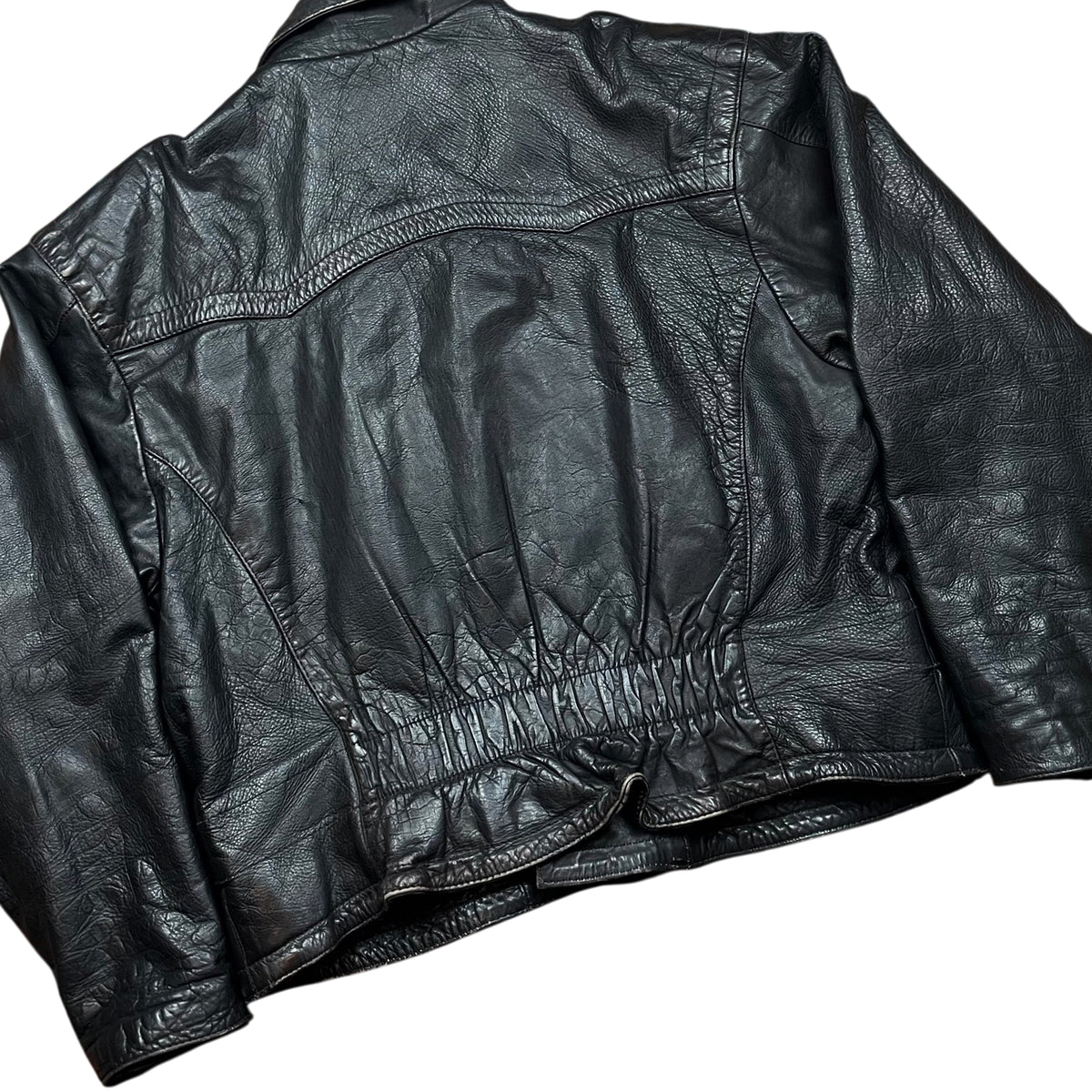 Vintage Outrage Aviator Motorcycle Leather Jacket (M)